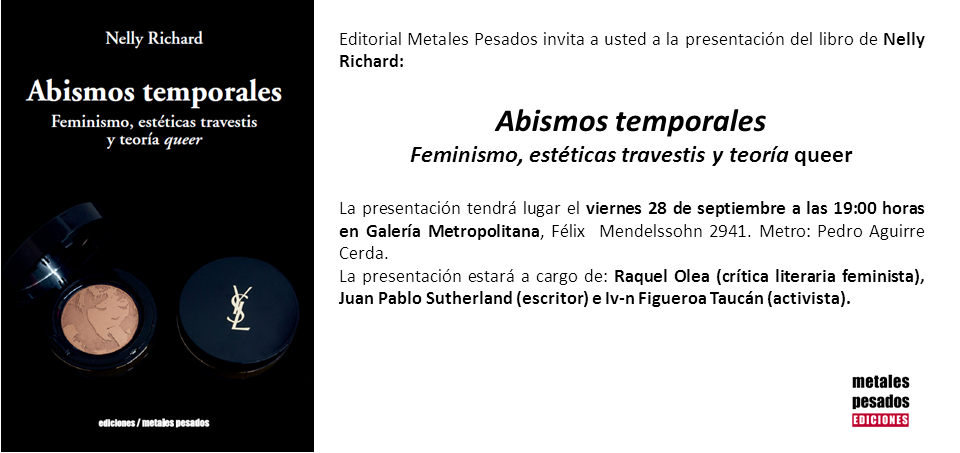 ABISMOS TEMPORALES <br/> Feminismo, estéticas travestis y teoría queer, de Nelly Richard