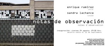 Notas de observación - Enrique Ramírez / Sandra Lachance